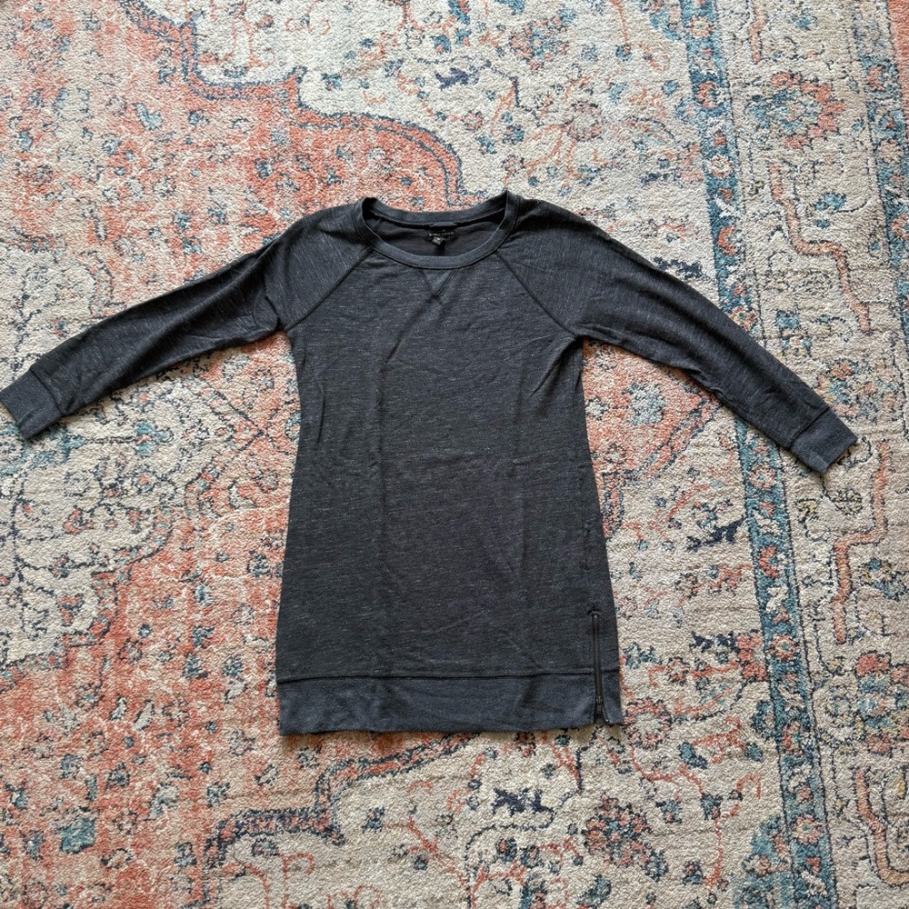 BR Dark Gray Long Sleeve Sweatshirt Dress